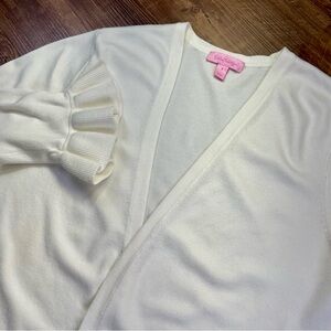 Lilly Pulitzer Cropped Open Knit Cardigan Sweater